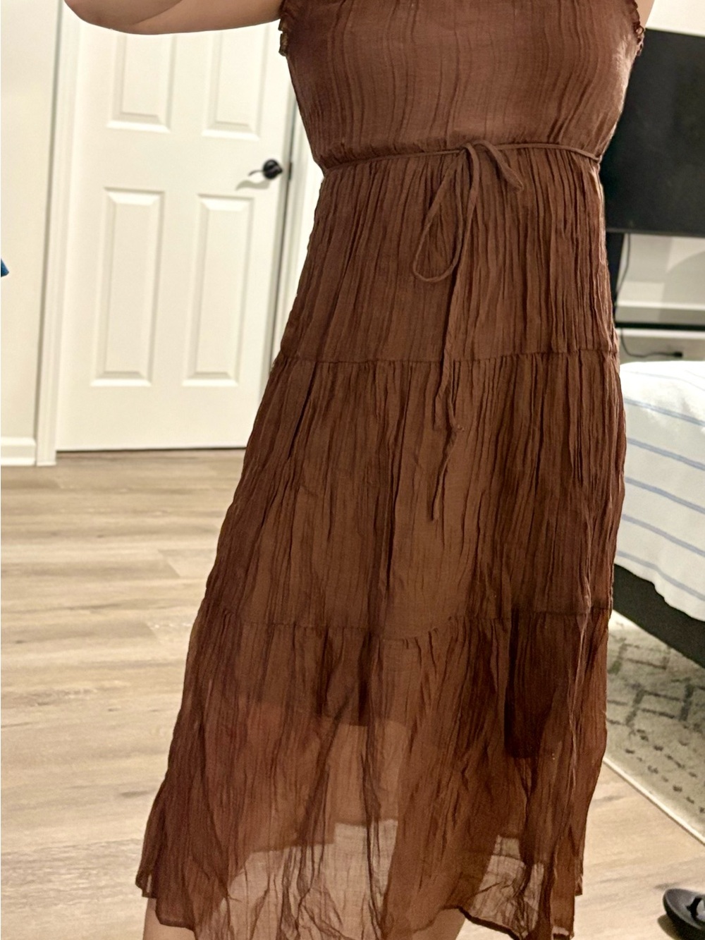 Socialite Brown Tiered Maxi Dress